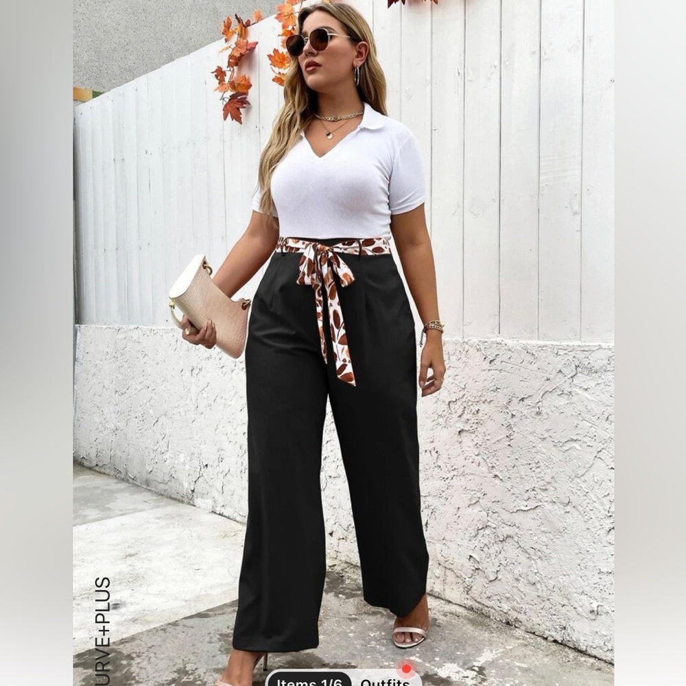 SHEIN wide leg trouser pants
